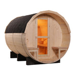 SAUNASNET Canadian Wood Outdoor Barrel Sauna Room