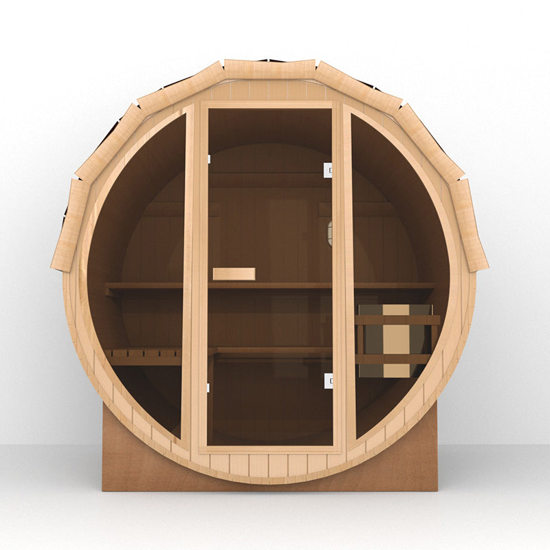 SAUNASNET Outdoor Fashion Barrel Sauna（3-4 Person）