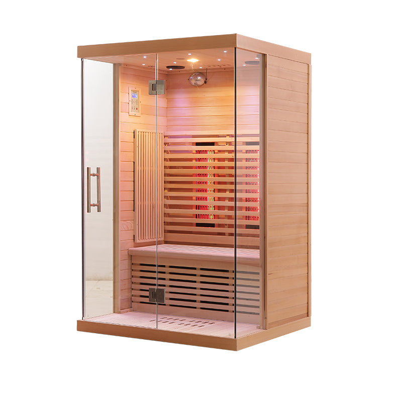 SAUNASNET® Indoor Low EMF Sauna with Front Glass Infrared 05