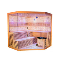 SAUNASNET® Indoor Finland Luxury Traditional Steam Sauna Room Glass 11