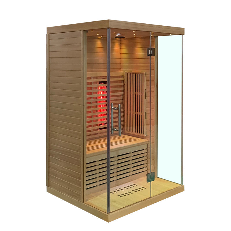 SAUNASNET® Indoor Low EMF Sauna with Front Glass Infrared 05