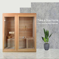 SAUNASNET® Finland Traditional Indoor Wooden Sauna Glass 07