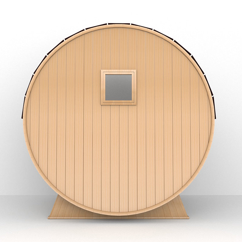 SAUNASNET Outdoor Barrel Sauna With Glass Window