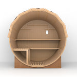 SAUNASNET Outdoor Fashion Barrel Sauna（3-4 Person）