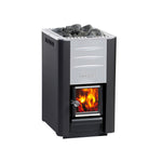 SAUNASNET Outdoor Barrel Sauna With Panoramic View Window (Wood shingles)