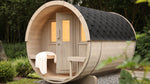 SAUNASNET® Outdoor Basic Sauna With Porch Barrel 08