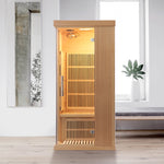 SAUNASNET Carbon Heaters Glass Door Infrared Sauna Room