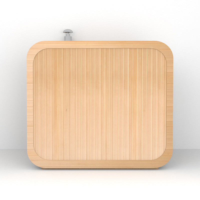 SAUNASNET® Premium Outdoor Cube Sauna Cabin with Glass Front, Energy Efficient Design for Relaxation & Detox Square 05