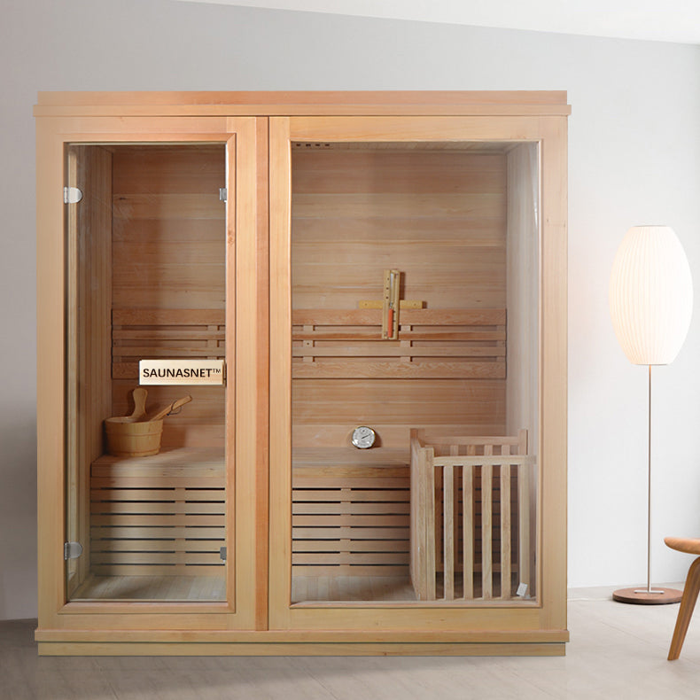 SAUNASNET® Finland Traditional Indoor Wooden Sauna Glass 07
