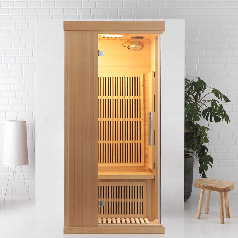 SAUNASNET Carbon Heaters Glass Door Infrared Sauna Room