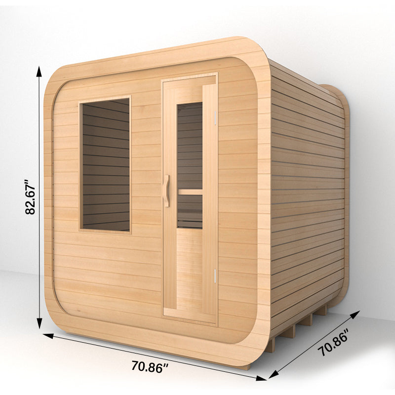 SAUNASNET® Traditional Outdoor Sauna Square 06