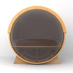 SAUNASNET Outdoor Barrel Sauna With Panoramic View Window (Wood shingles)