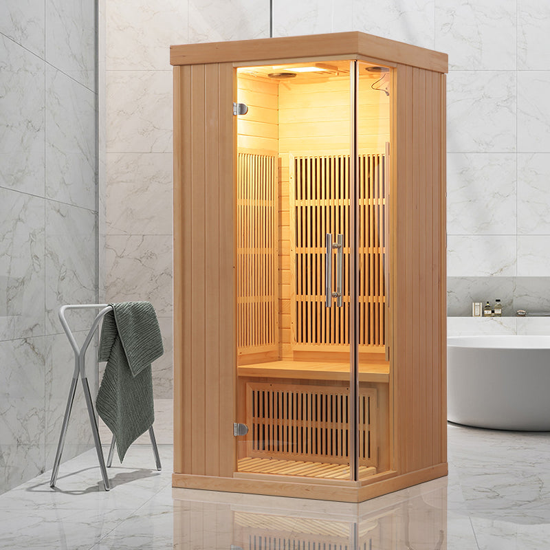 SAUNASNET Carbon Heaters Glass Door Infrared Sauna Room