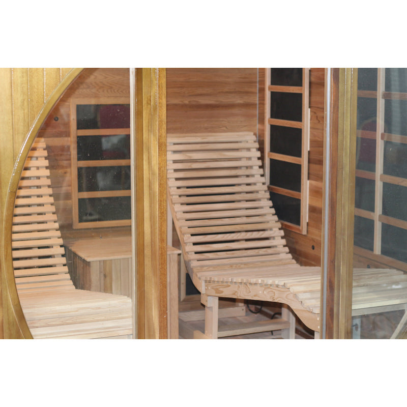 SAUNASNET® Outdoor Sauna Room with Recliner Far Infrared 19