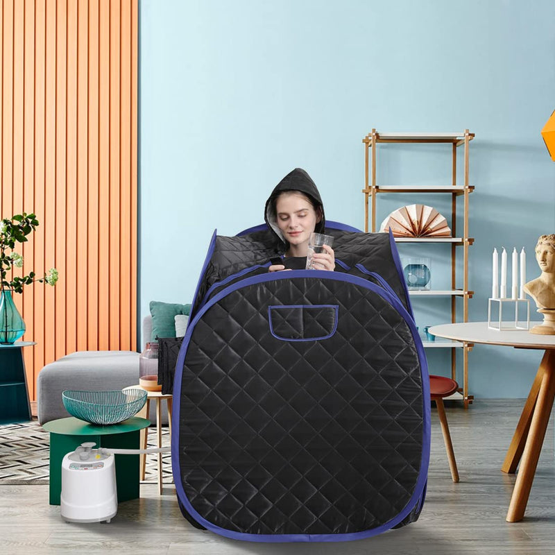 SAUNASNET Portable Home Full Body Steam Sauna Kit with 2L Steam Pot