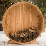 SAUNASNET® Cedar Barrel Wood Storage