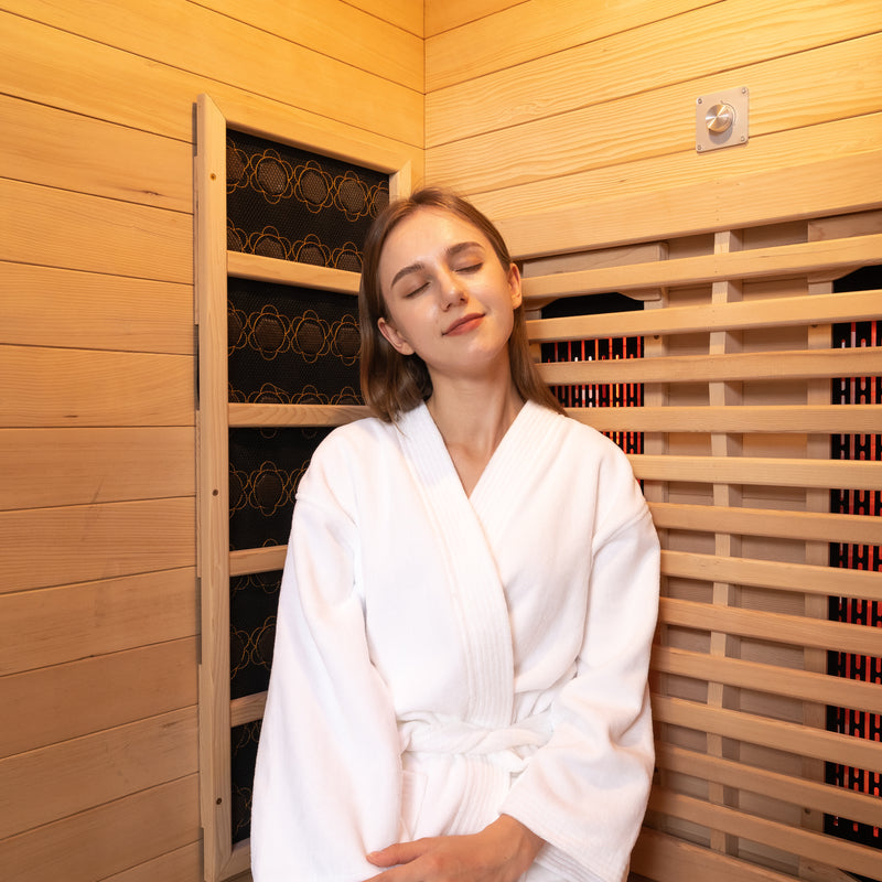 Luxury Ozone Dry Far Infrared Indoor Sauna（with precision wood slats）