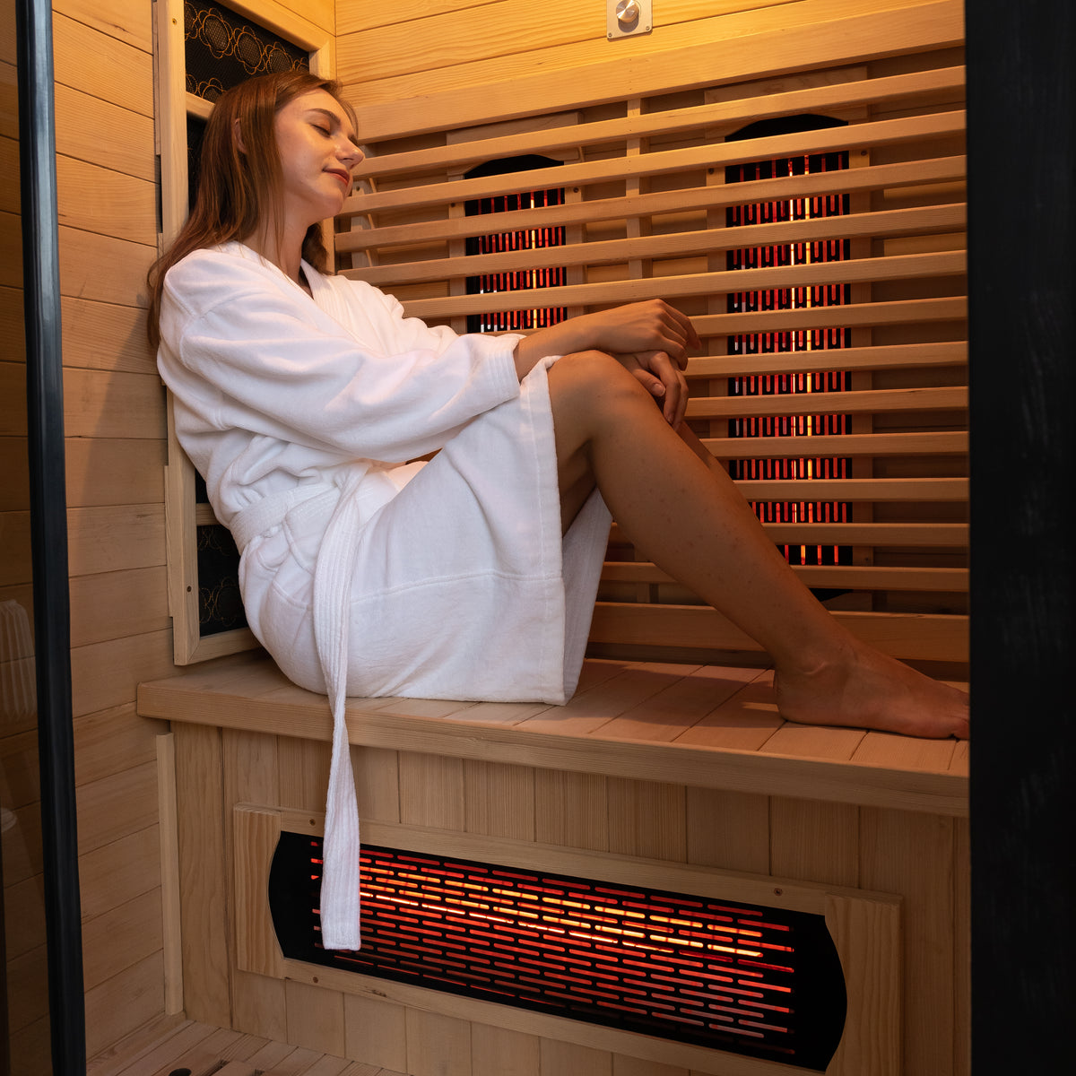 SAUNASNET® Luxury Ozone Indoor Dry Sauna with Wifi Infrared 03（US Stock – Ships in 10–15 Days）