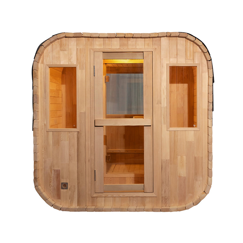 SAUNASNET® 2-room Outdoor Garden Sauna Barrel 01
