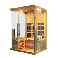 SAUNASNET® Premium Indoor Sauna With Three-sided glass Dual System 03
