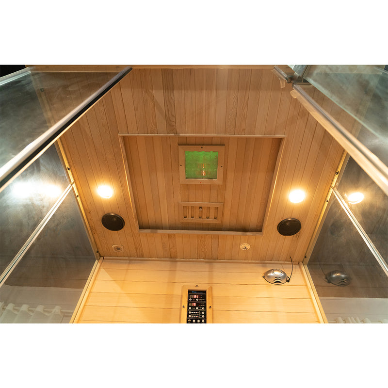 SAUNASNET Premium Dual System Sauna With Three-sided glass