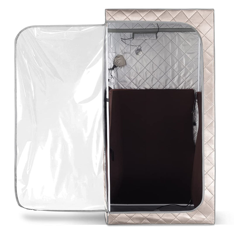 SAUNASNET Portable Whole Front Clear Window Full Size Infrared Sauna