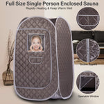 SAUNASNET Portable Sauna Tent with Transparent Windows and Pockets
