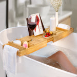 Natural Bamboo Bathtub Caddy