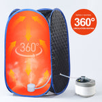 Portable Sauna Steamer 4L Upgrated with Remote Control 110V US Plug Grey