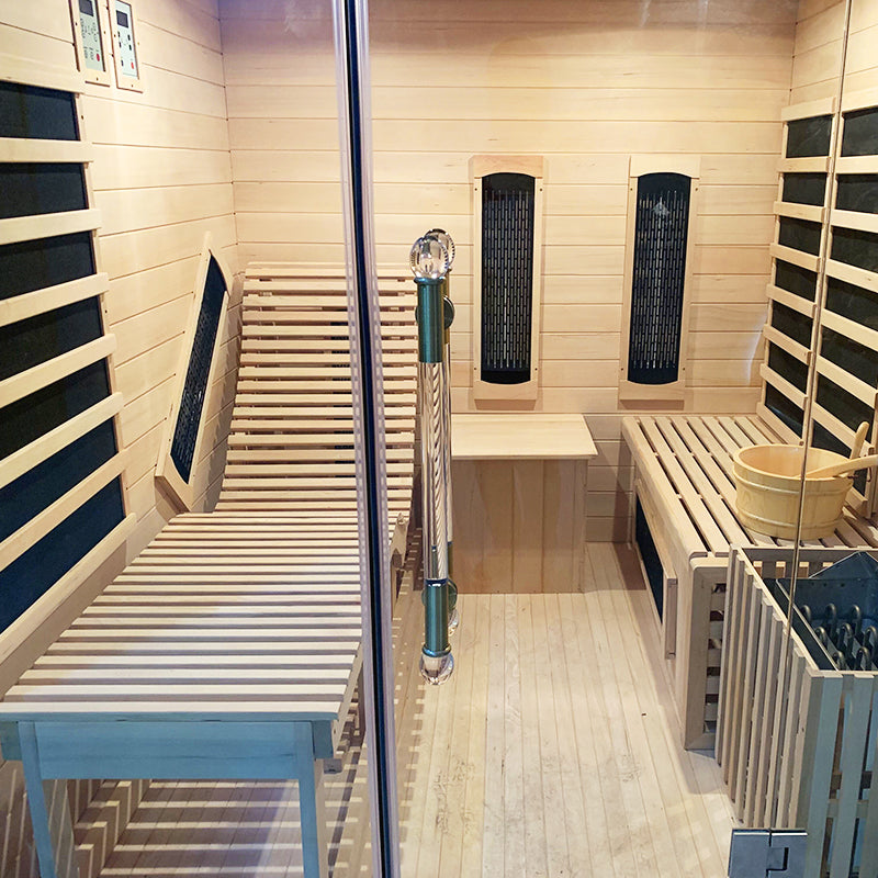 SAUNASNET® Indoor Steam and Infrared Sauna Hybrid Sauna 01