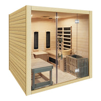 SAUNASNET® Indoor Steam and Infrared Sauna Hybrid Sauna 01