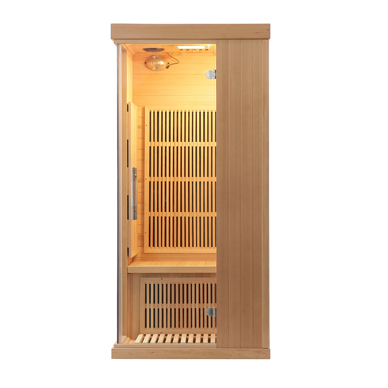 SAUNASNET Carbon Heaters Glass Door Infrared Sauna Room