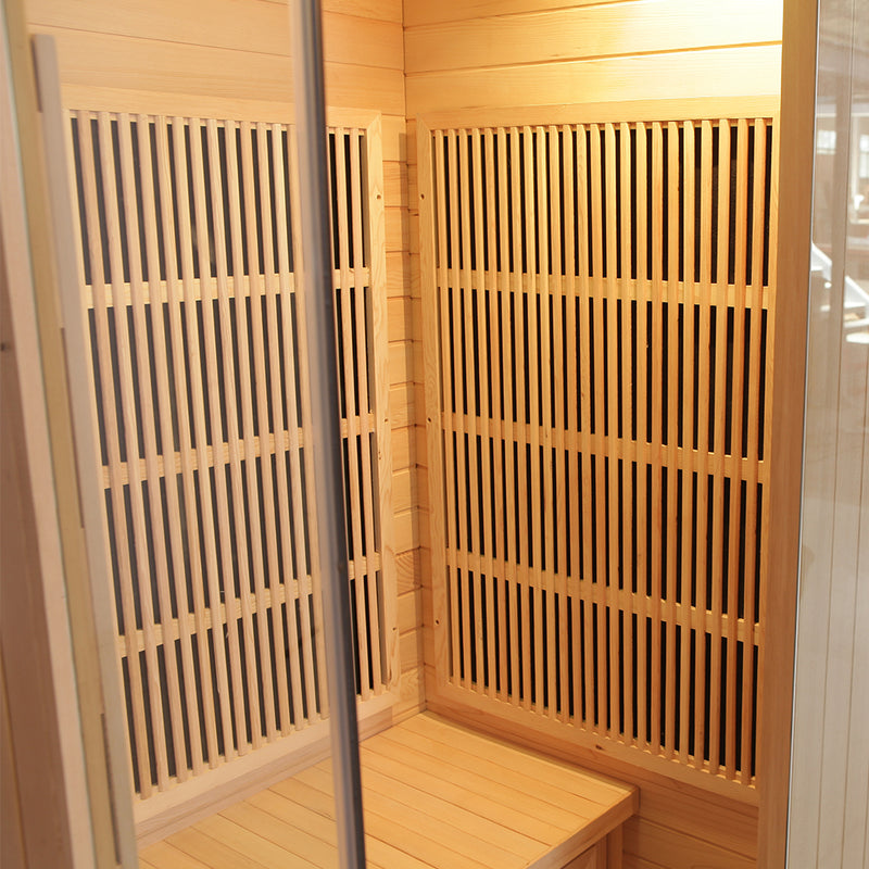 SAUNASNET Carbon Heaters Glass Door Infrared Sauna Room