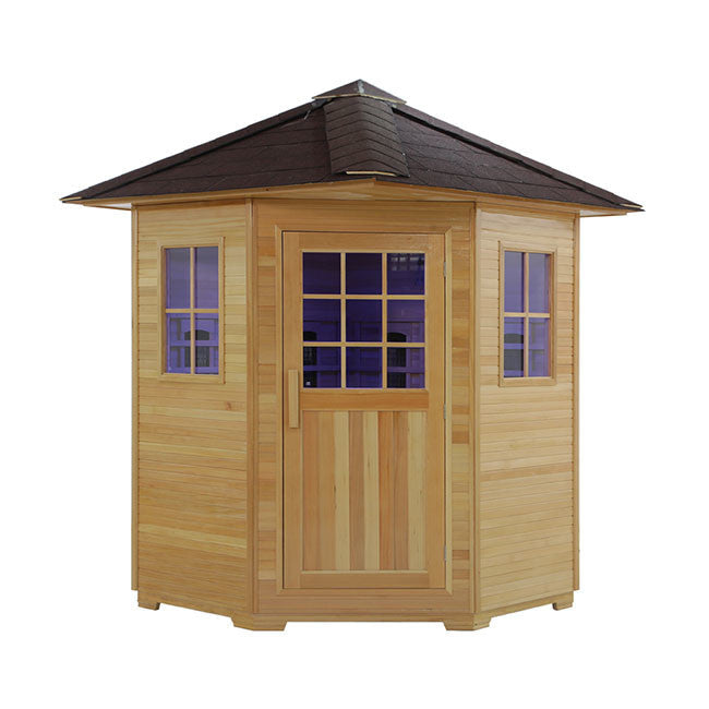 SAUNASNET Outdoor Wood Dry Infrared Sauna