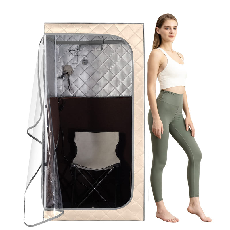 SAUNASNET Portable Whole Front Clear Window Full Size Infrared Sauna