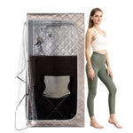 SAUNASNET Portable Whole Front Clear Window Full Size Infrared Sauna