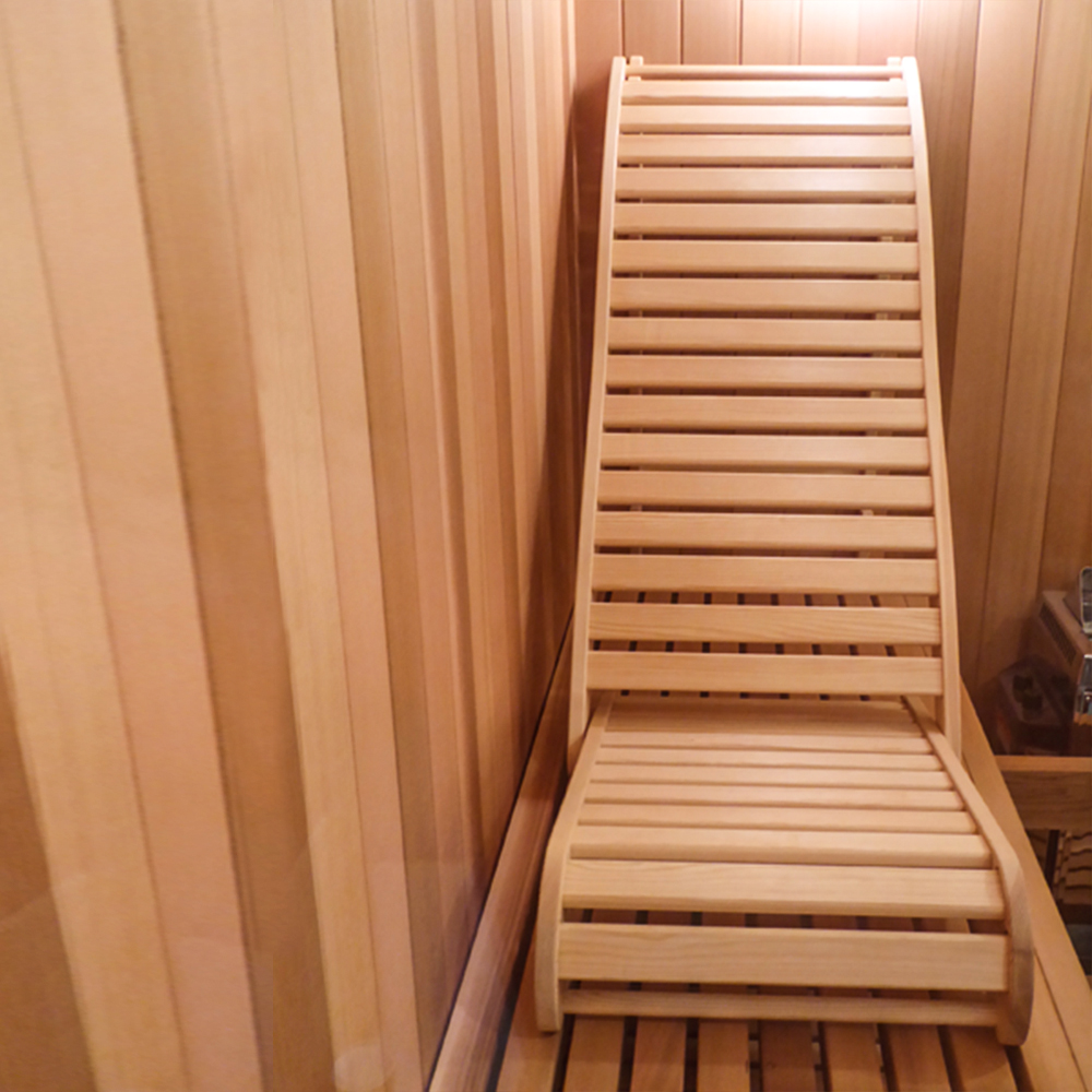 SAUNASNET® Wooden Lounge Reclined Sauna Chair