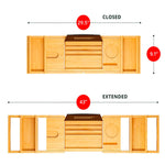 Natural Bamboo Bathtub Caddy