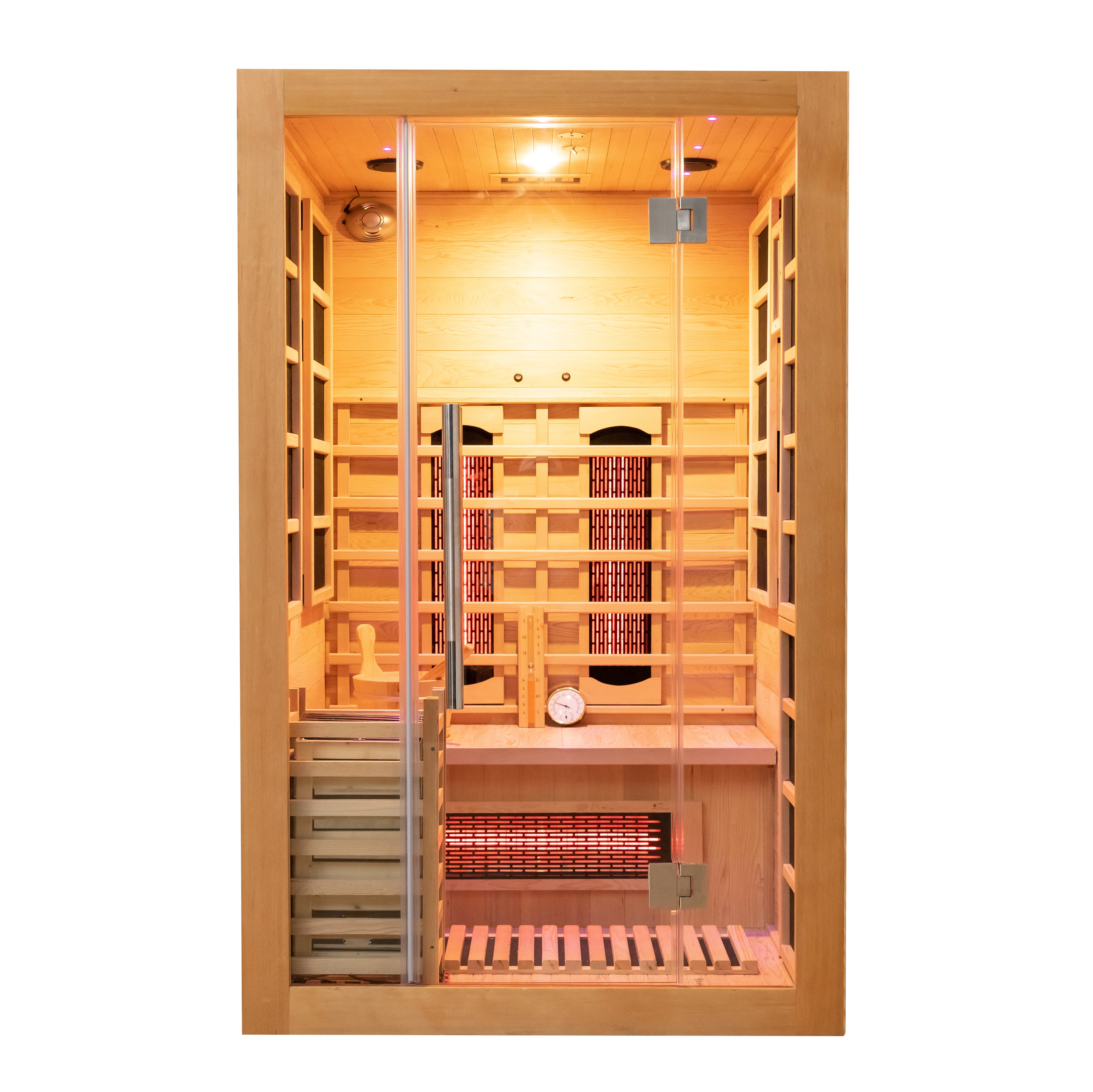 SAUNASNET® Traditional Steam And Infrared Indoor Sauna Room Hybrid Sauna 02