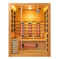 SAUNASNET® Traditional Steam And Far Infrared Indoor Sauna Room Dual System 02