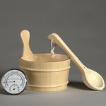 Saunasnet Bucket, Ladle, & Thermometer Package