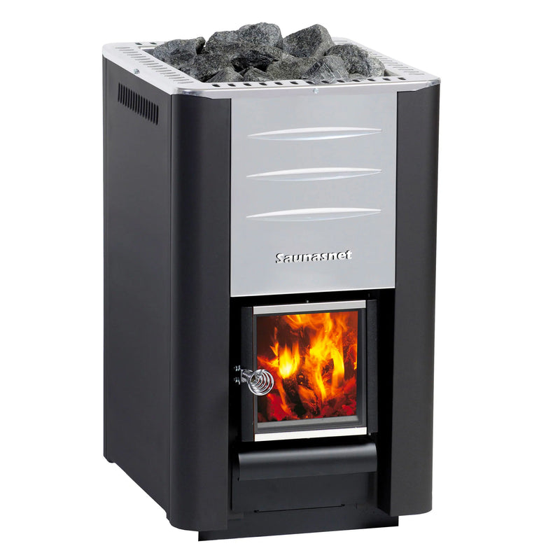 SAUNASNET Traditional Panoramic Barrel Sauna (Asphalt shingles)
