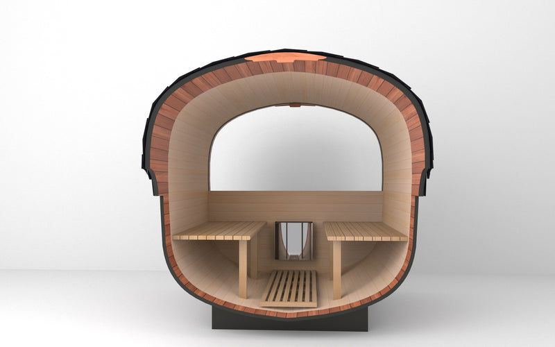 SAUNASNET Economy Outdoor Barrel Sauna（2-6 people）