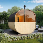 SAUNASNET 2-room Outdoor Barrel Sauna