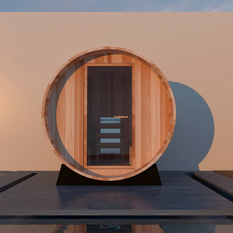 SAUNASNET Outdoor Wood Barrel Sauna